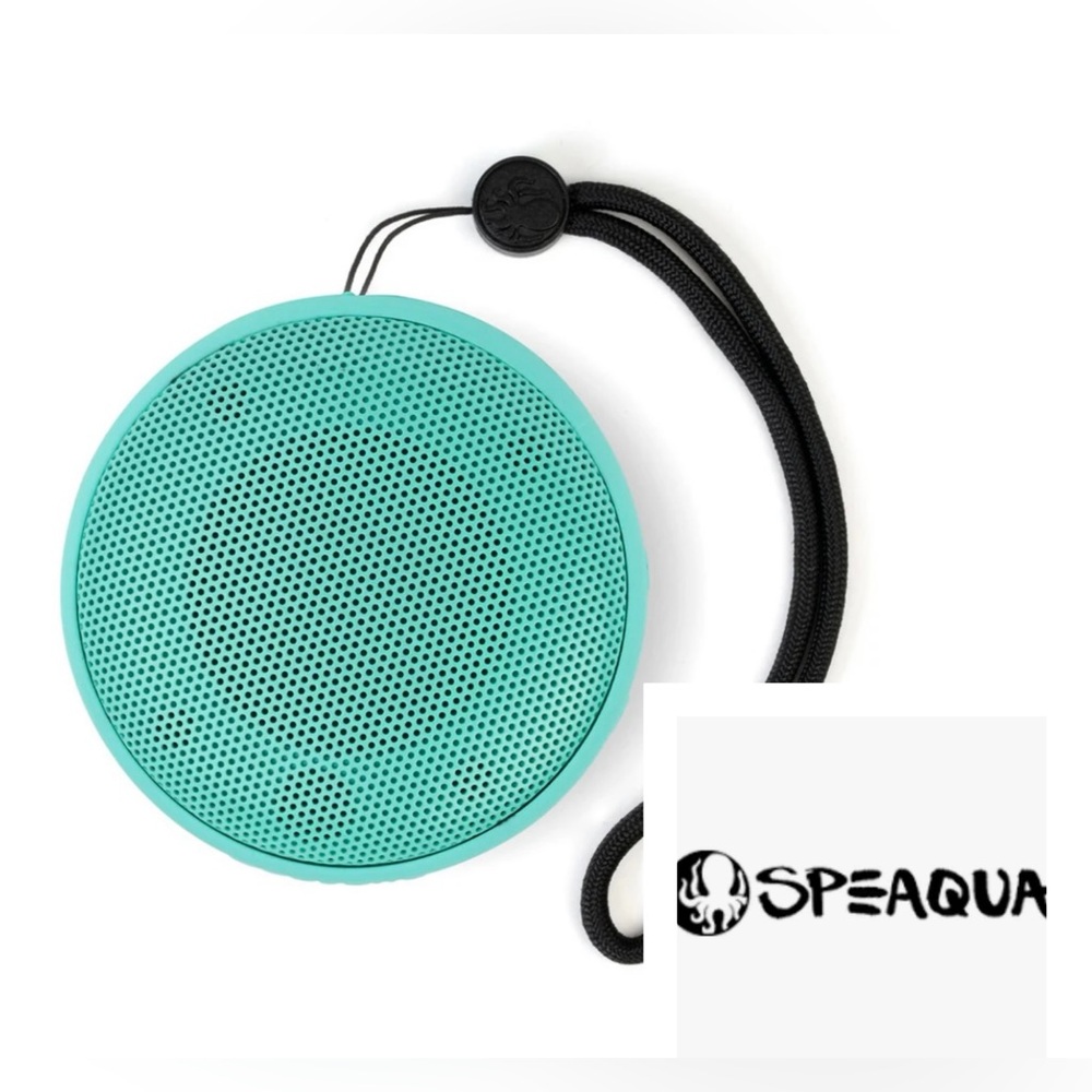 🌎NWT! Speaqua Pocket-size Pocket Size Travel Teal Speaker with Leash Acc…